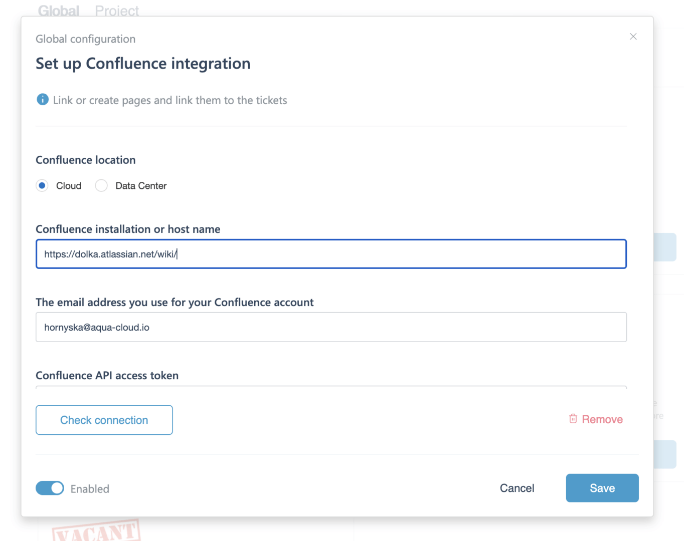 Confluence connection